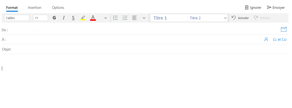 nouveau mail